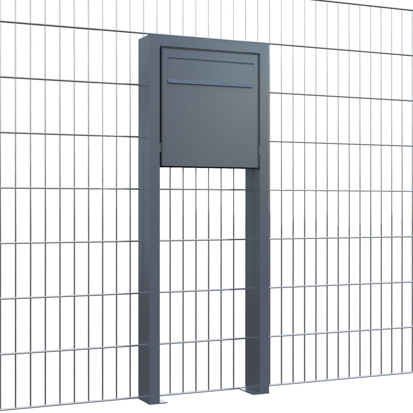 Stand Gate Keeper by Bravios - Modern passthrough anthracite mailbox