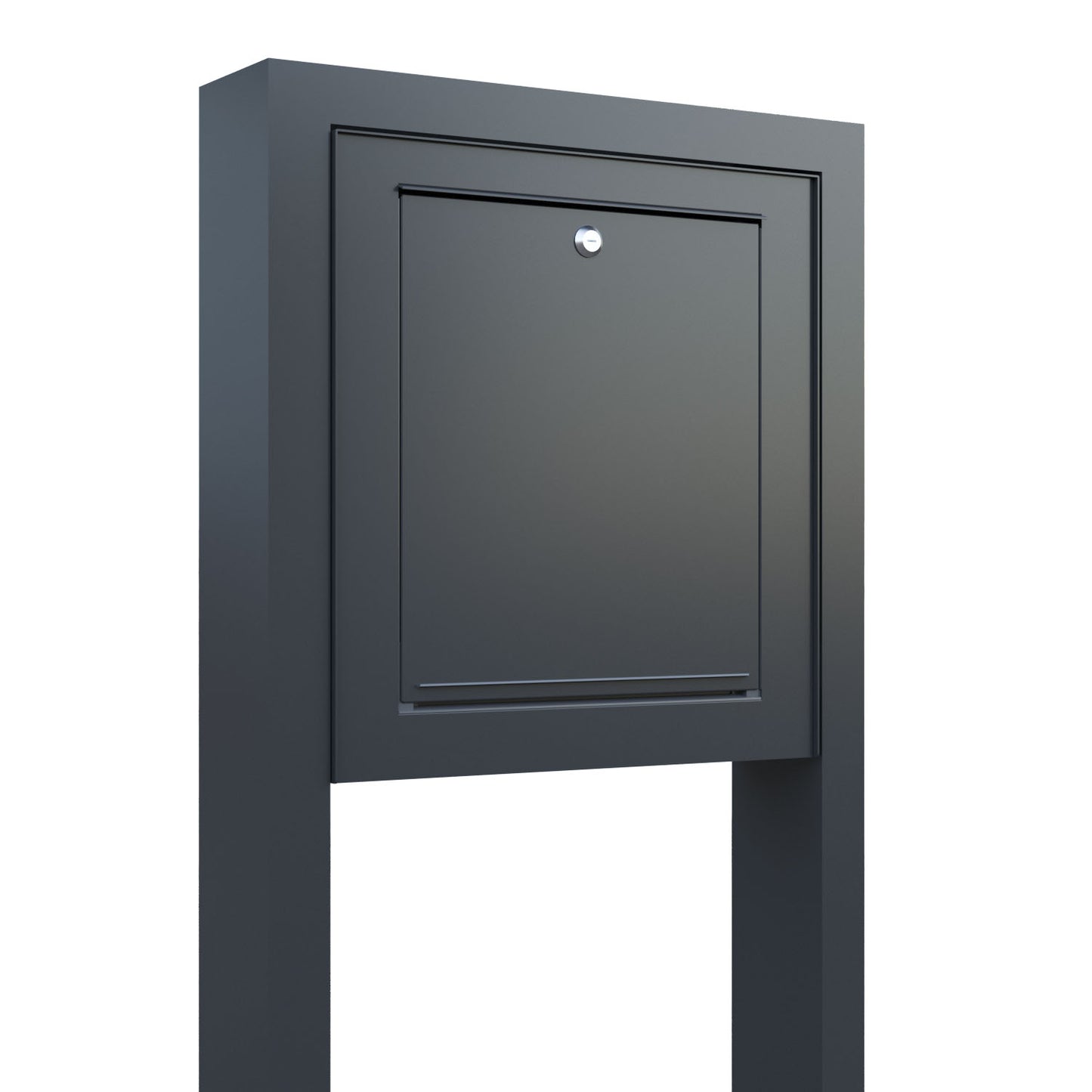 Stand Gate Keeper by Bravios - Modern passthrough black mailbox