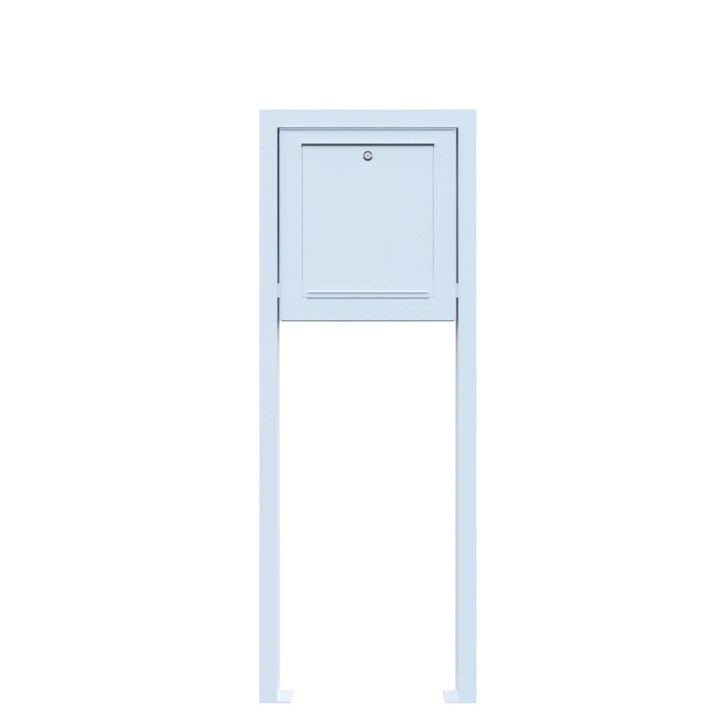 Stand Gate Keeper by Bravios - Modern passthrough white mailbox