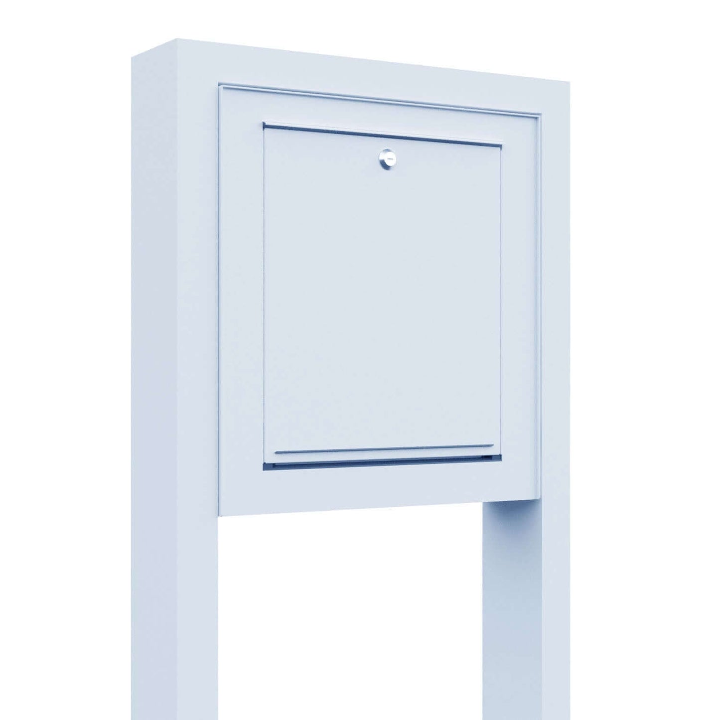 Stand Gate Keeper by Bravios - Modern passthrough white mailbox