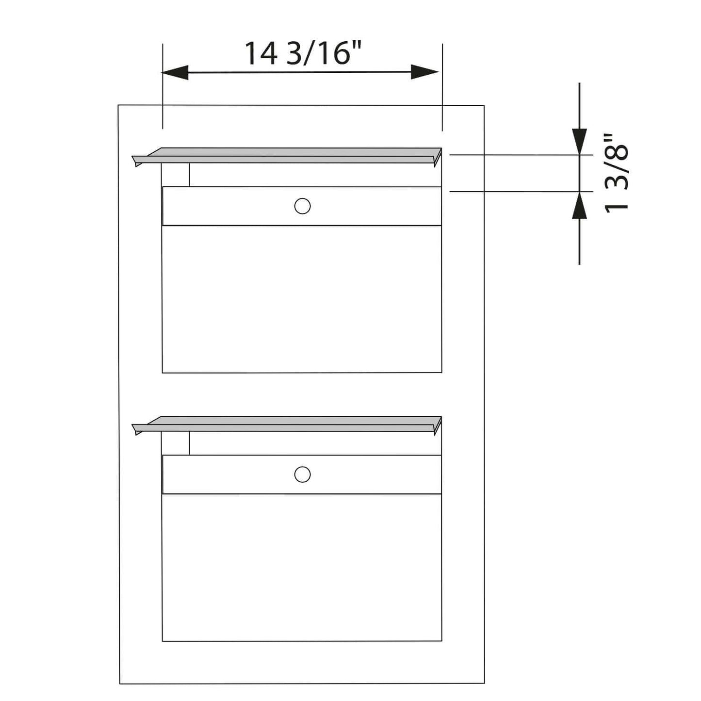 SORA 2 - Contemporary built-in multi-unit mailbox in anthracite, black and stainless steel
