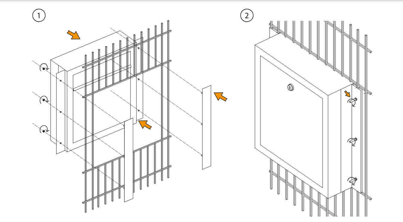 Gate Keeper by Bravios - Modern black mailbox for fences and walls