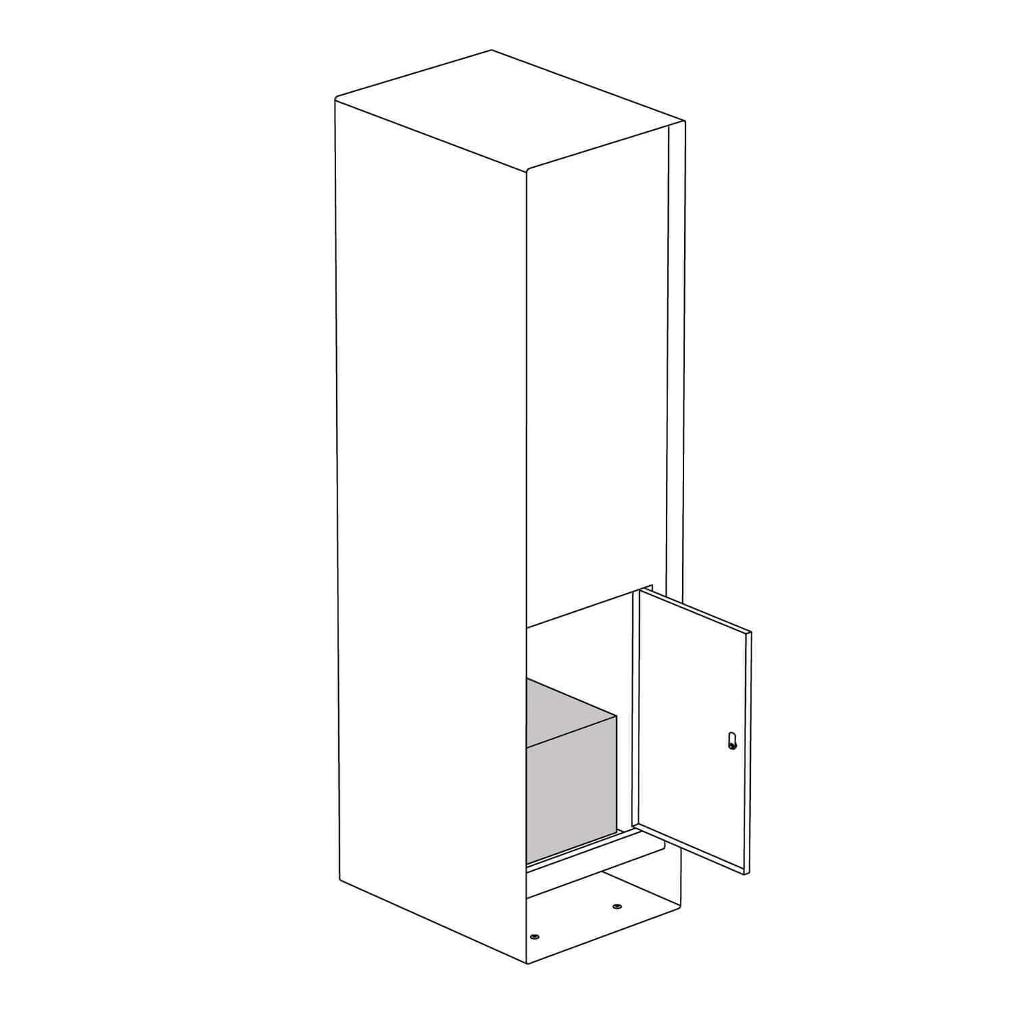 Brixen by Bravios - Standalone black parcel drop box