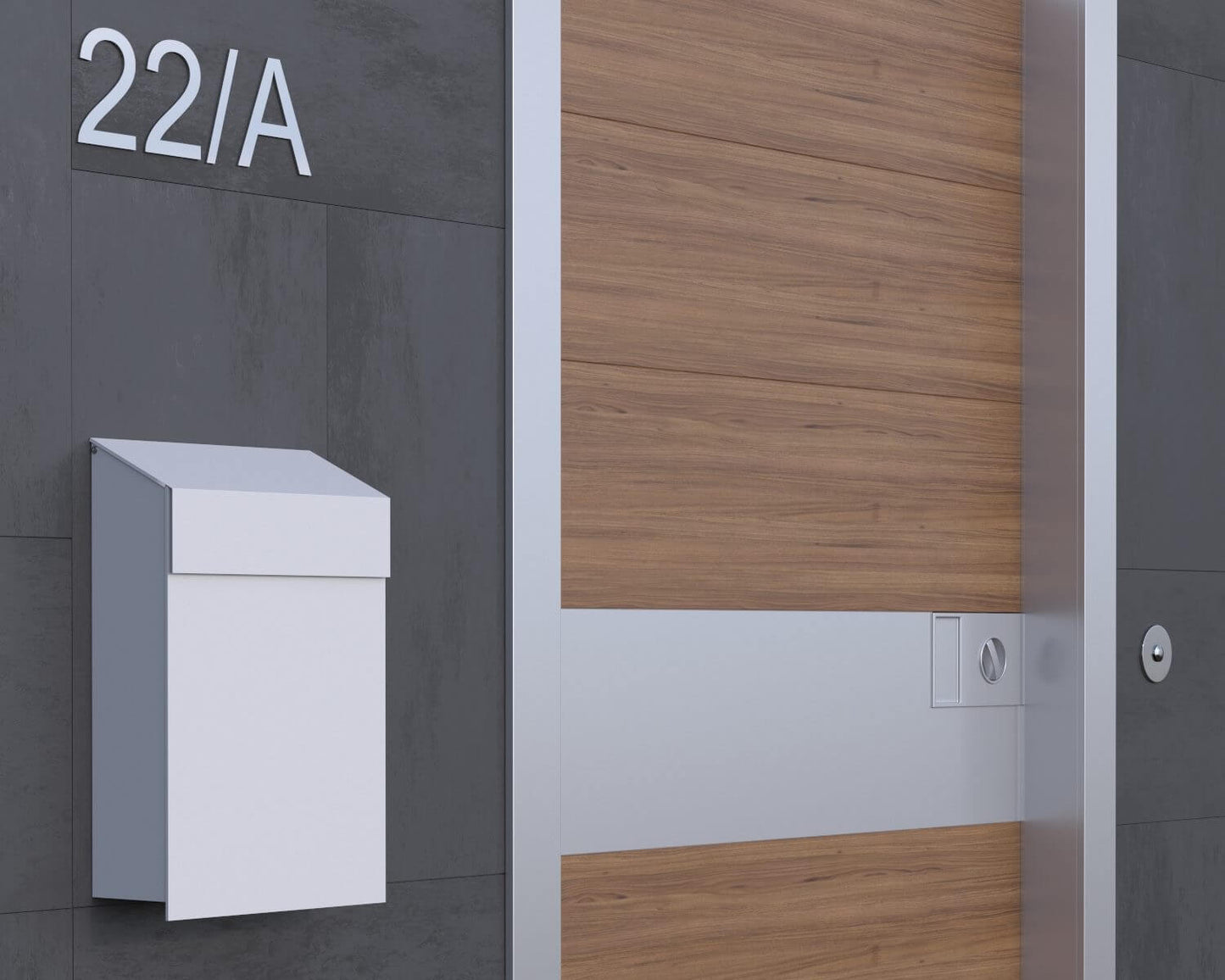 Baby Box by Bravios - Modern wall-mounted white mailbox