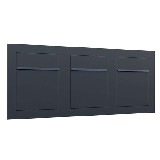 BARI 3 - Contemporary built-in mailbox in high durability black