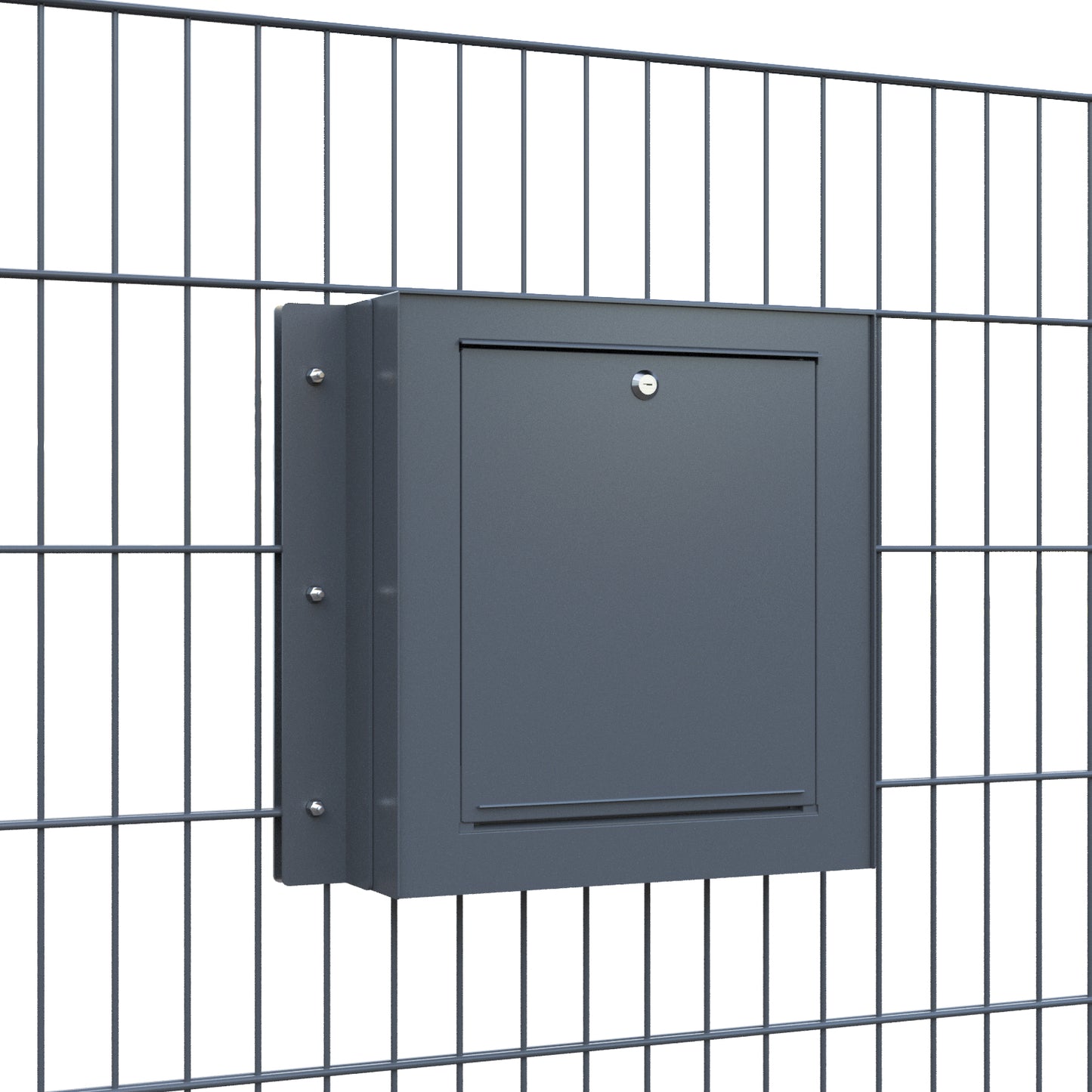Gate Keeper by Bravios - Modern black mailbox for fence