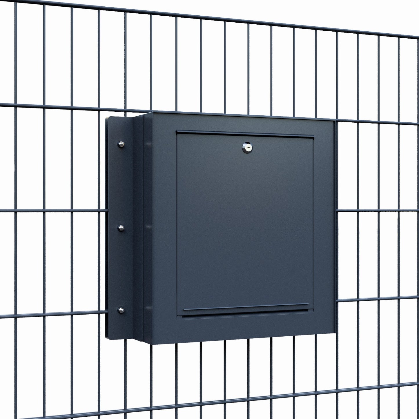 Gate Keeper by Bravios - Modern black mailbox for fences and walls