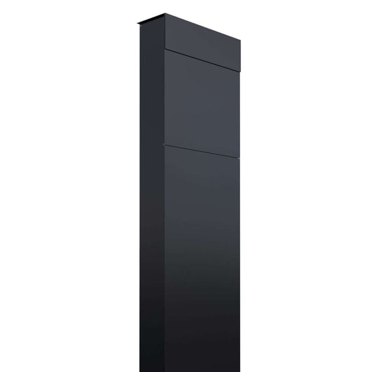 THE BOX by Bravios - Modern stand-alone black mailbox