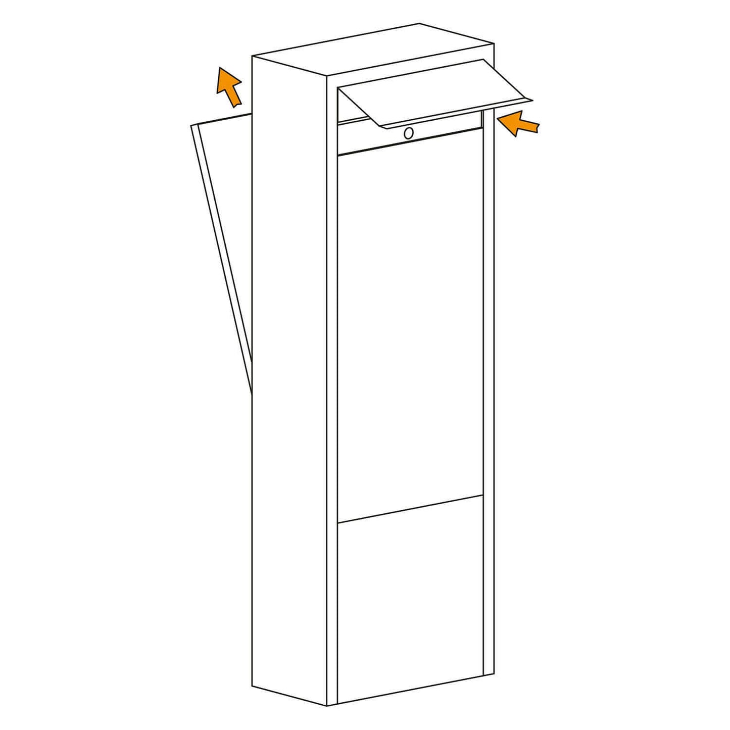 TORRENT by Bravios - Modern stand-alone black mailbox