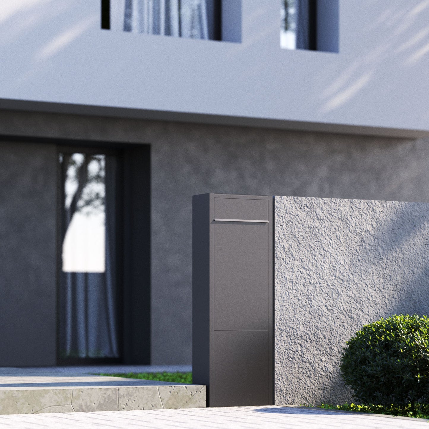 TORRENT by Bravios - Modern stand-alone black mailbox