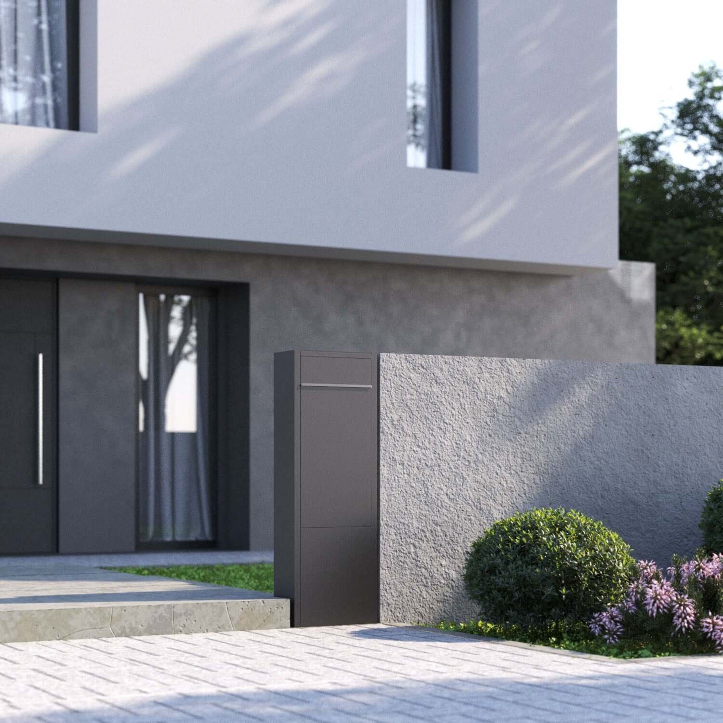 TORRENT by Bravios - Modern stand-alone stainless steel mailbox