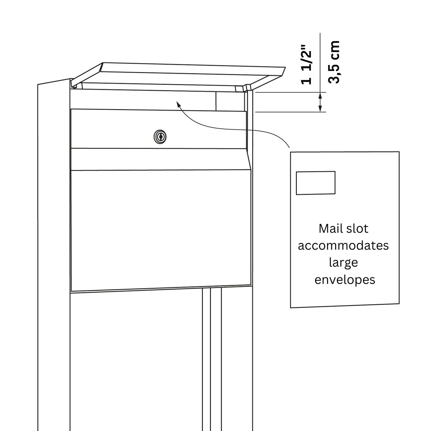 STAND VALENCIA by Bravios - Modern post-mounted black mailbox