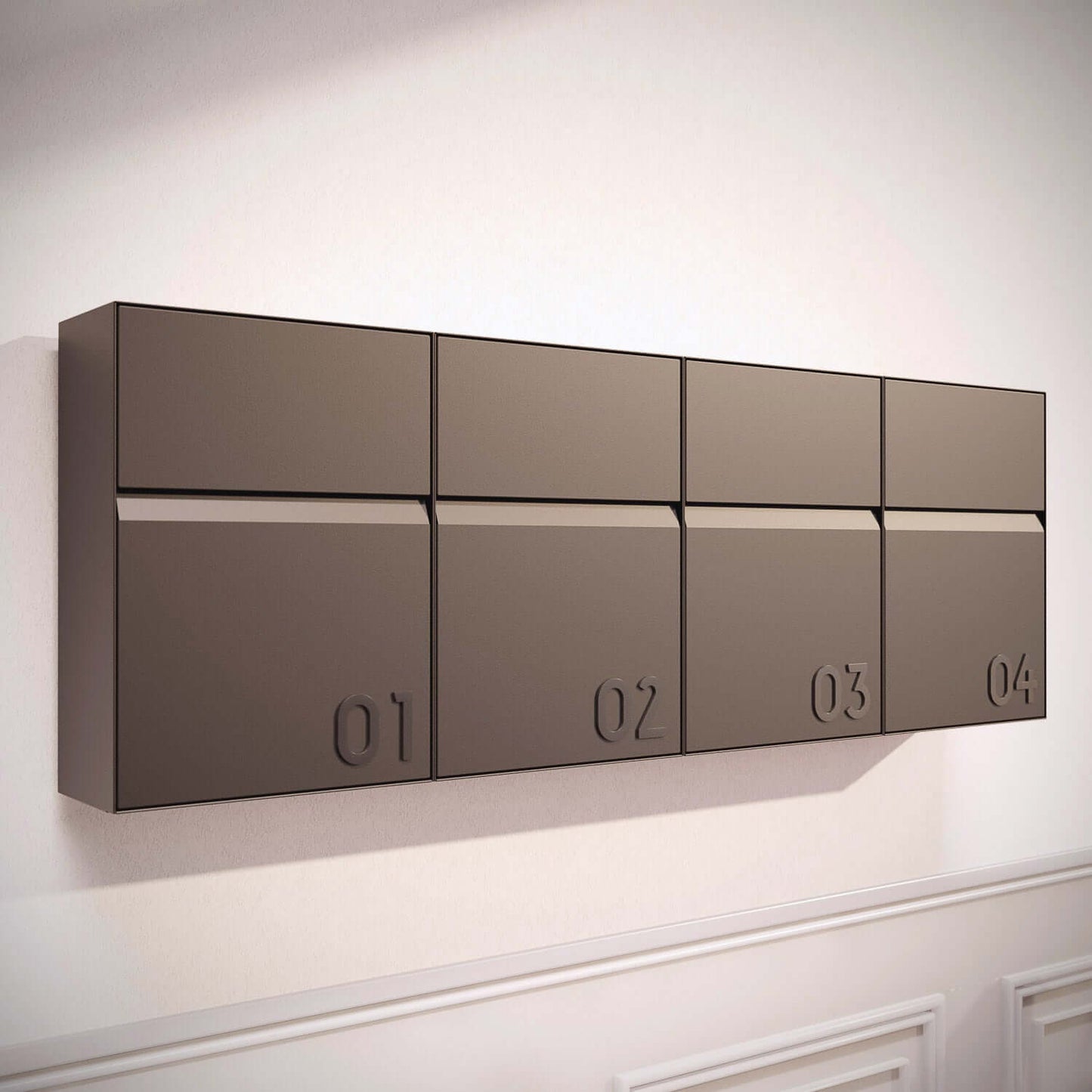 Valencia by Bravios - Modern wall-mounted black mailbox