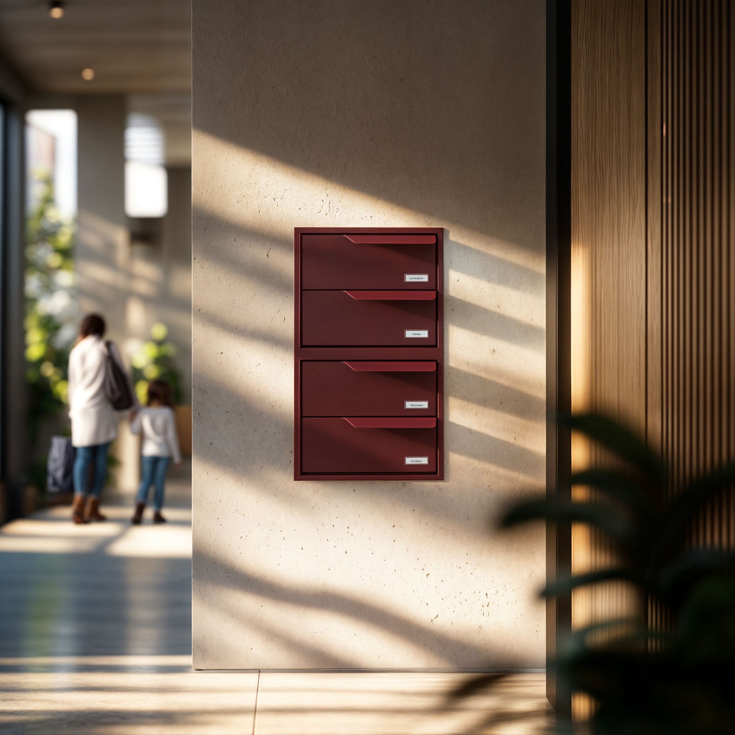 The beautiful EINDHOVEN for 2 built-in mailbox from Bravios