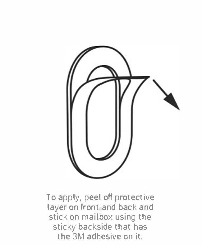 Adhesive street numbers for mailboxes in white