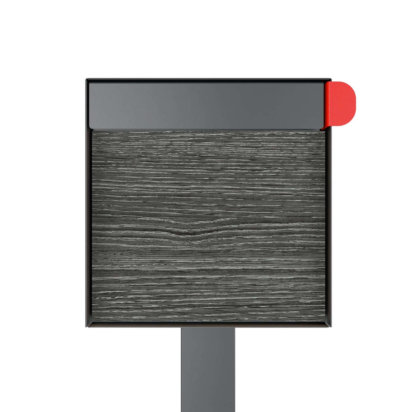 Town Square by Bravios - Large Capacity Mailbox with Post - Anthracite with Jazz Panel