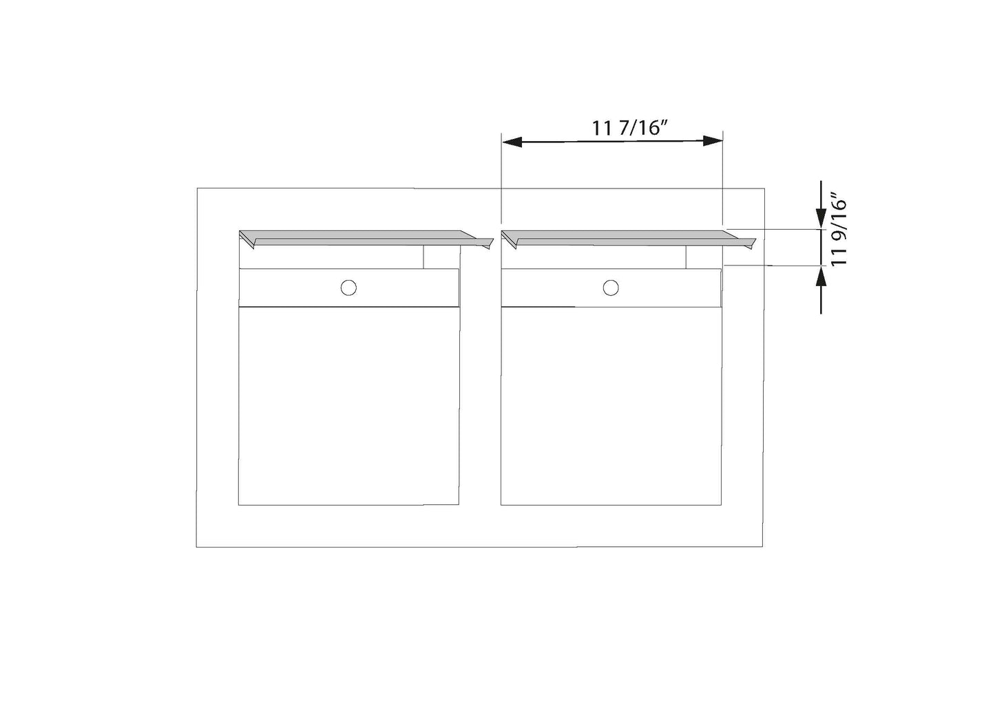 BARI 2 - Contemporary built-in mailbox in anthracite