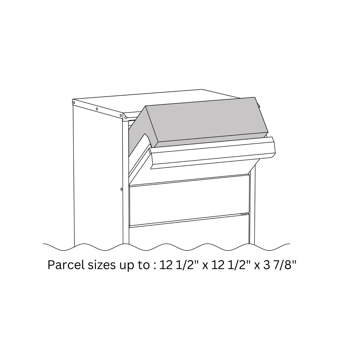 AKSEL by Bravios - Large Modern Parcel Box in black