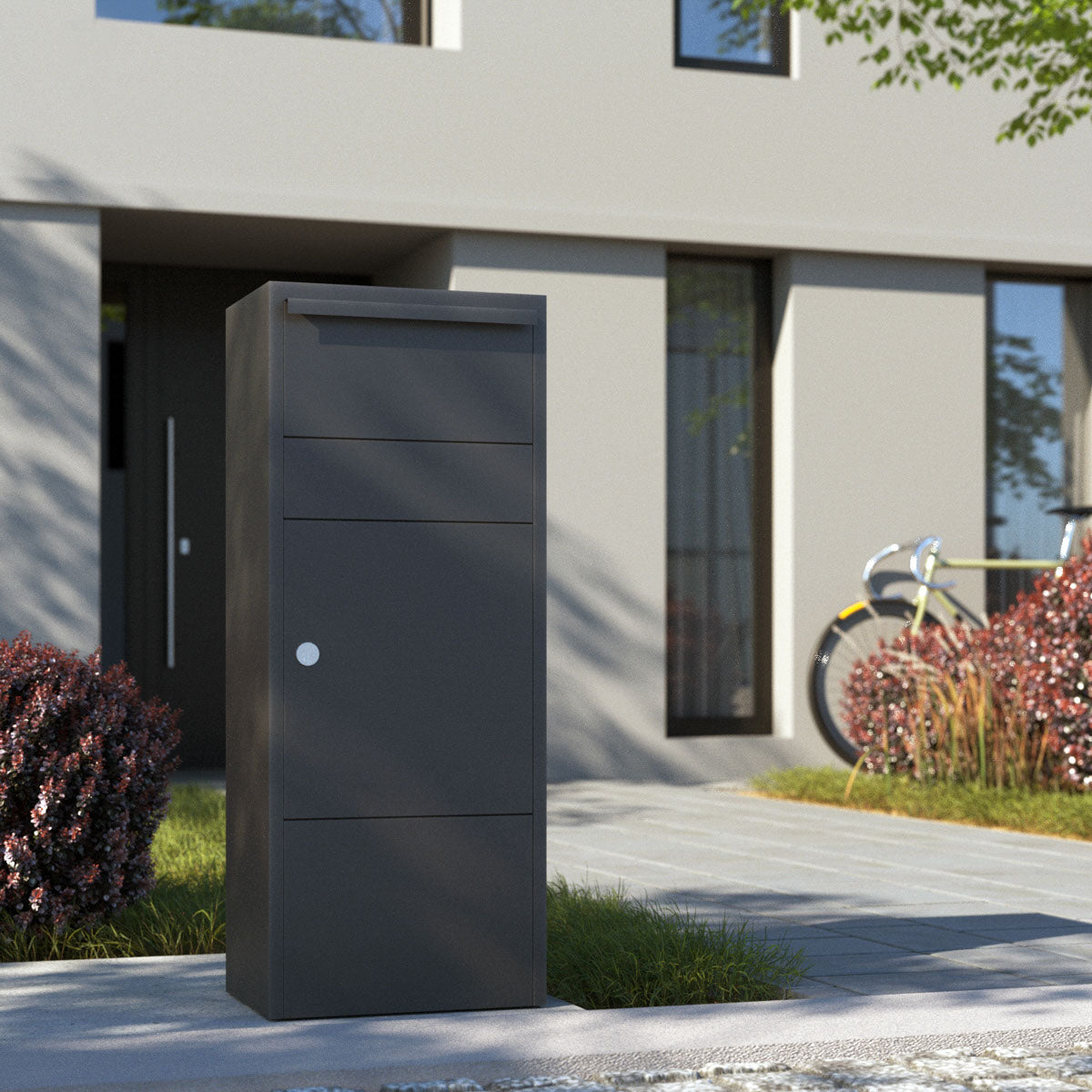 AKSEL by Bravios - Large Modern Parcel Box in black