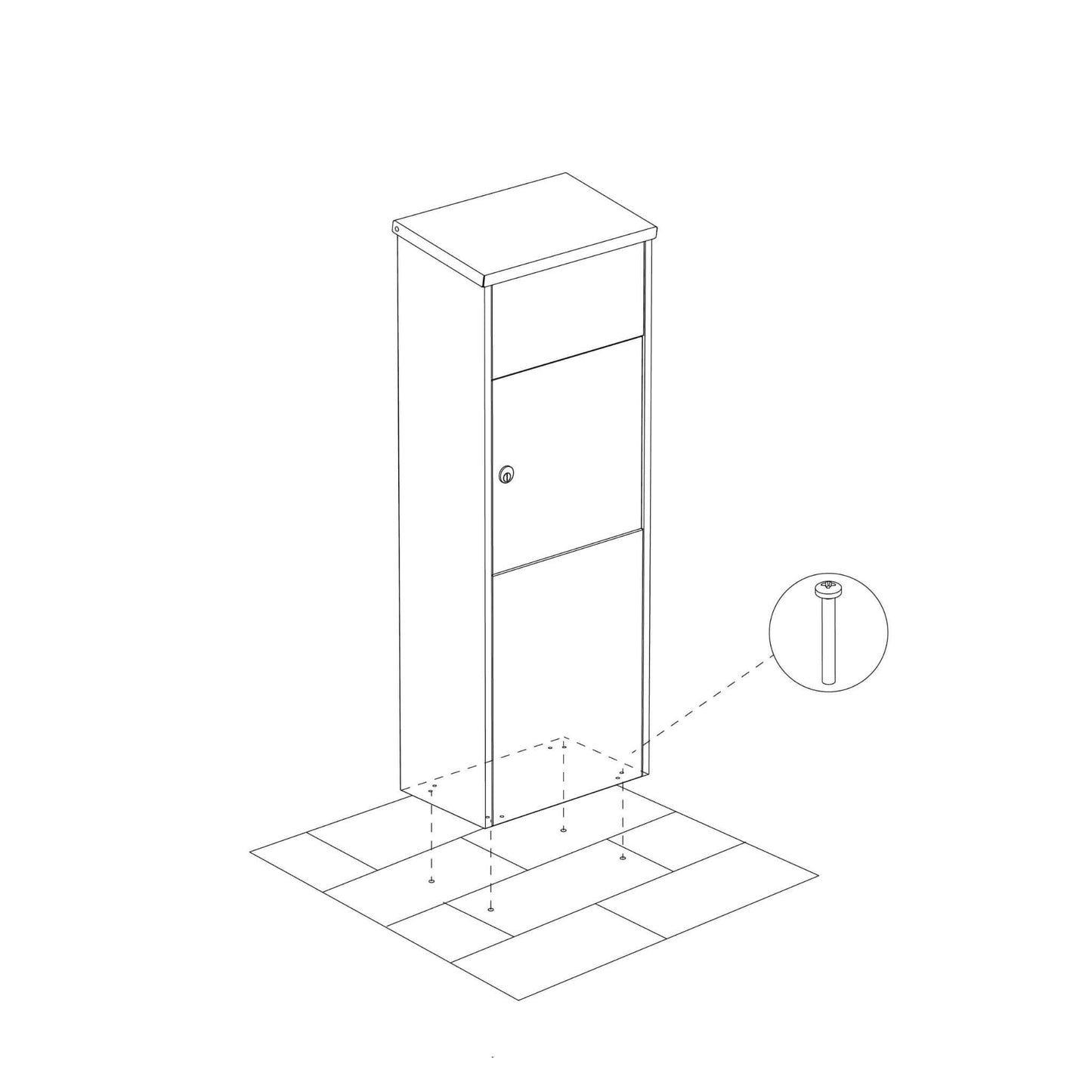 JONA by Bravios - Modern Parcel Box in black