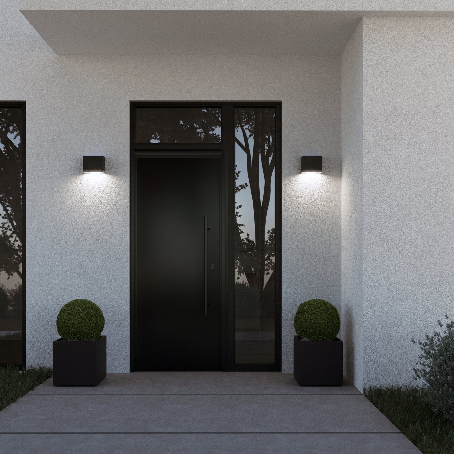 MAXI QUATRO - Contemporary, designer LED outdoor wall light in high durability colors