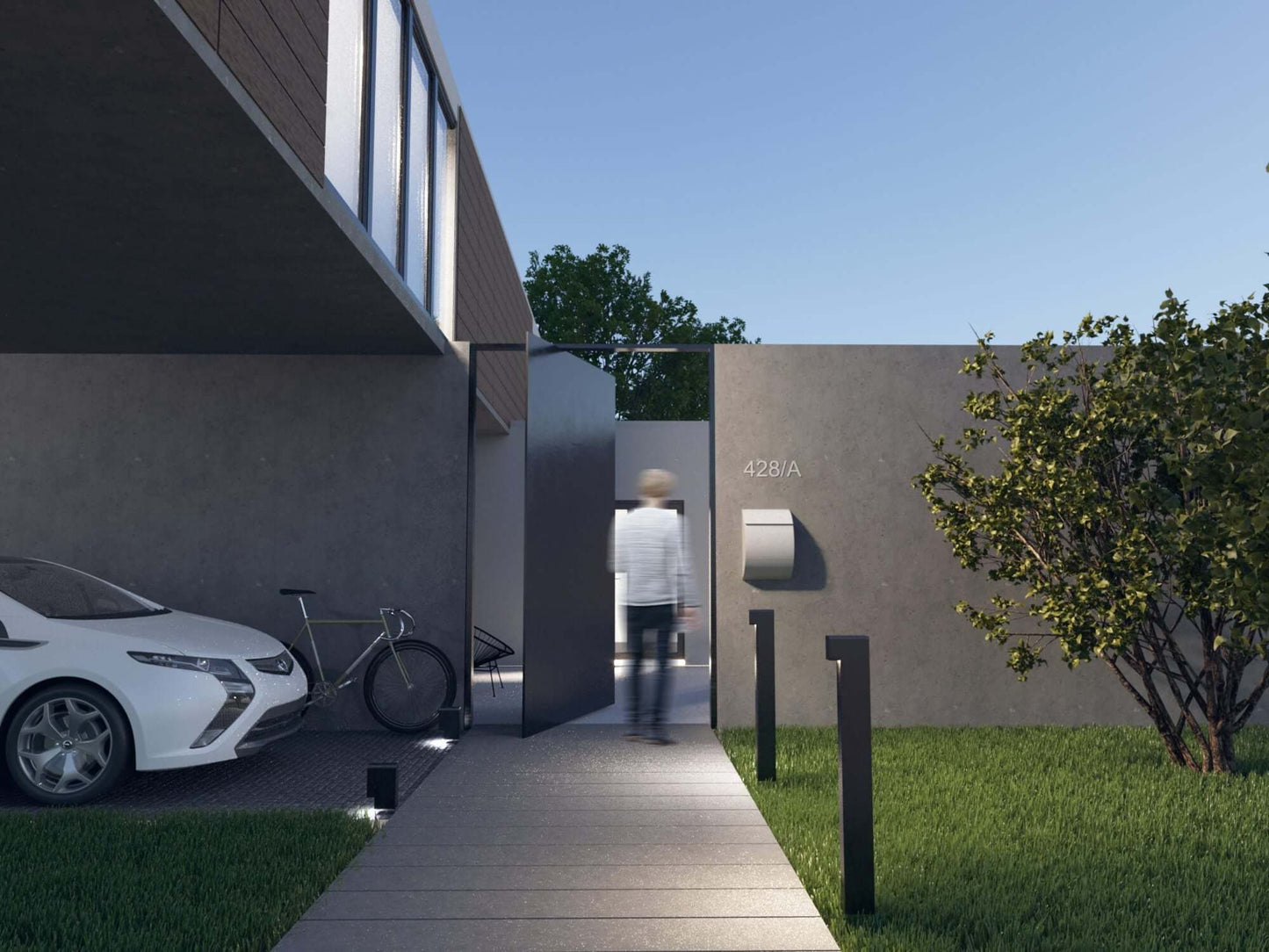 JUMBO by Bravios - Modern wall-mounted white mailbox