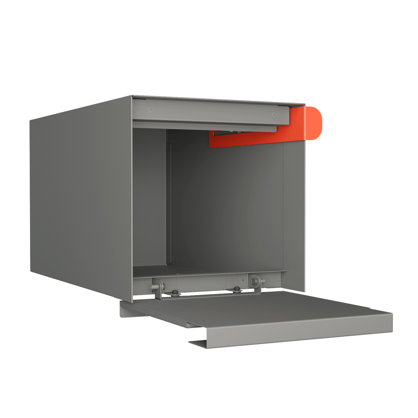 TOWN SQUARE Mailbox by Bravios - Large capacity mailbox with post - Gray