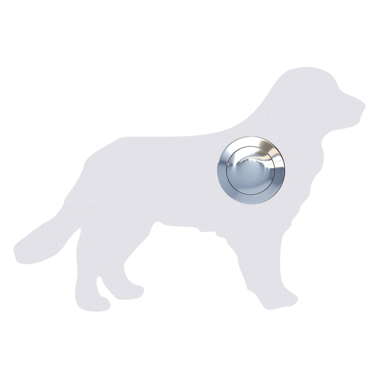 HUND "Balu" – Golden Retriever dog-shaped door bell in stainless steel