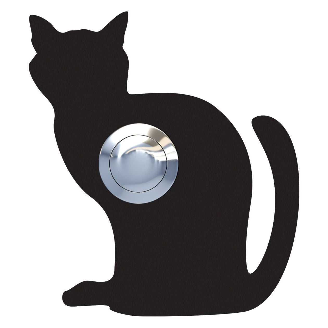 KATZE – Cat-shaped door bell in stainless steel