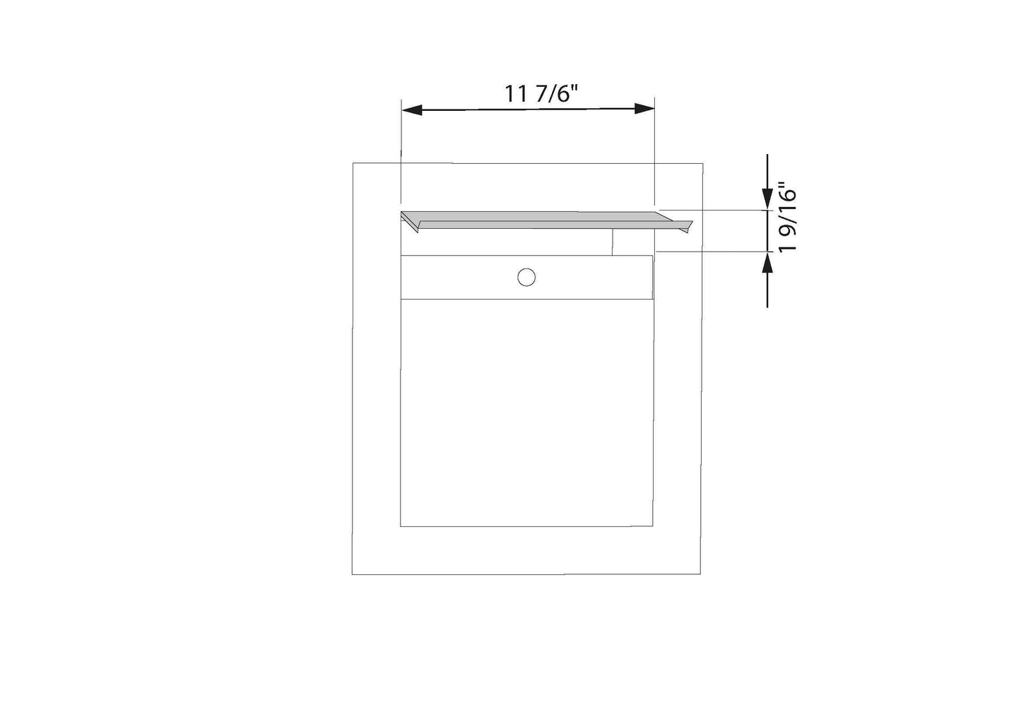 BARI 3 - Contemporary built-in mailbox in stainless steel