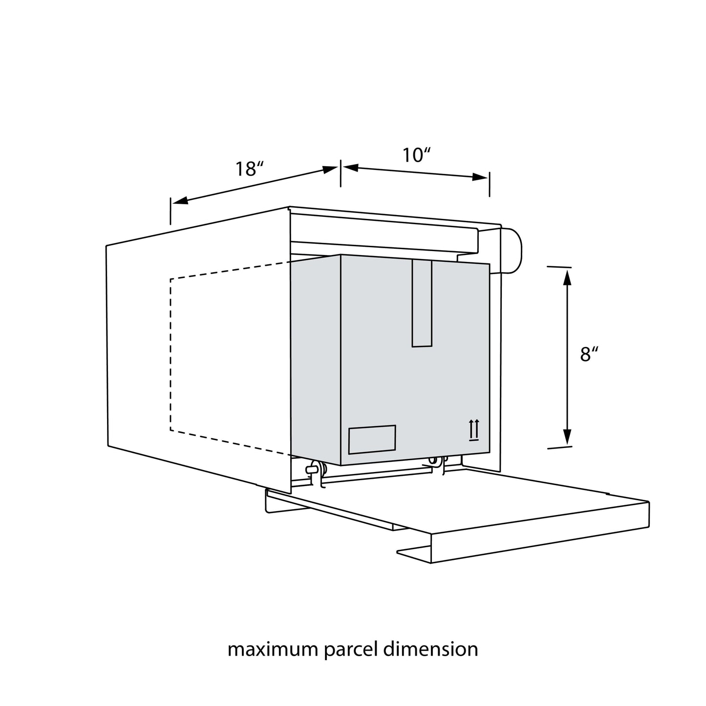Town Square by Bravios - Large Capacity Mailbox with Post - Anthracite with Voyager Wood Panel