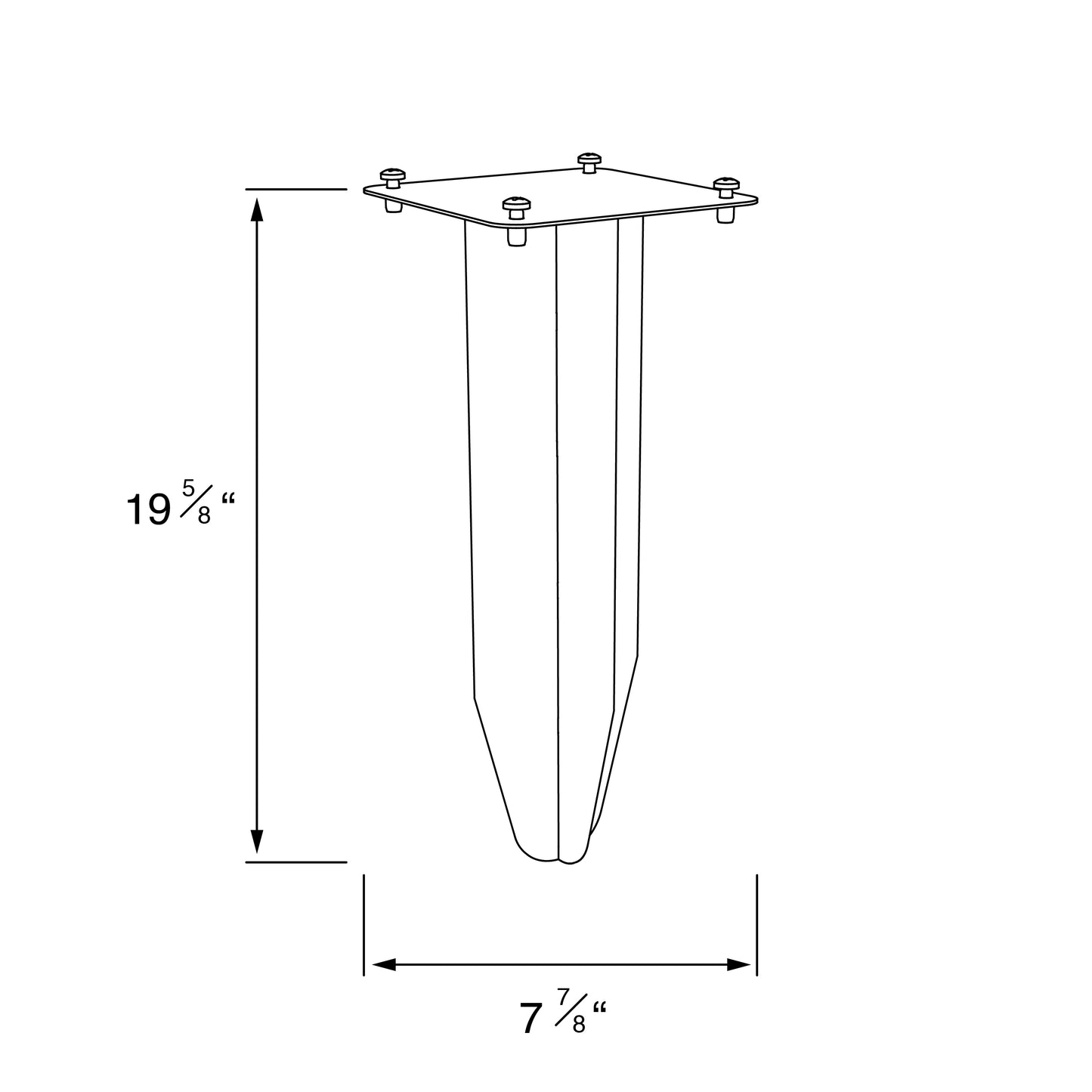 Ground spike for TOWN SQUARE Mailbox by Bravios
