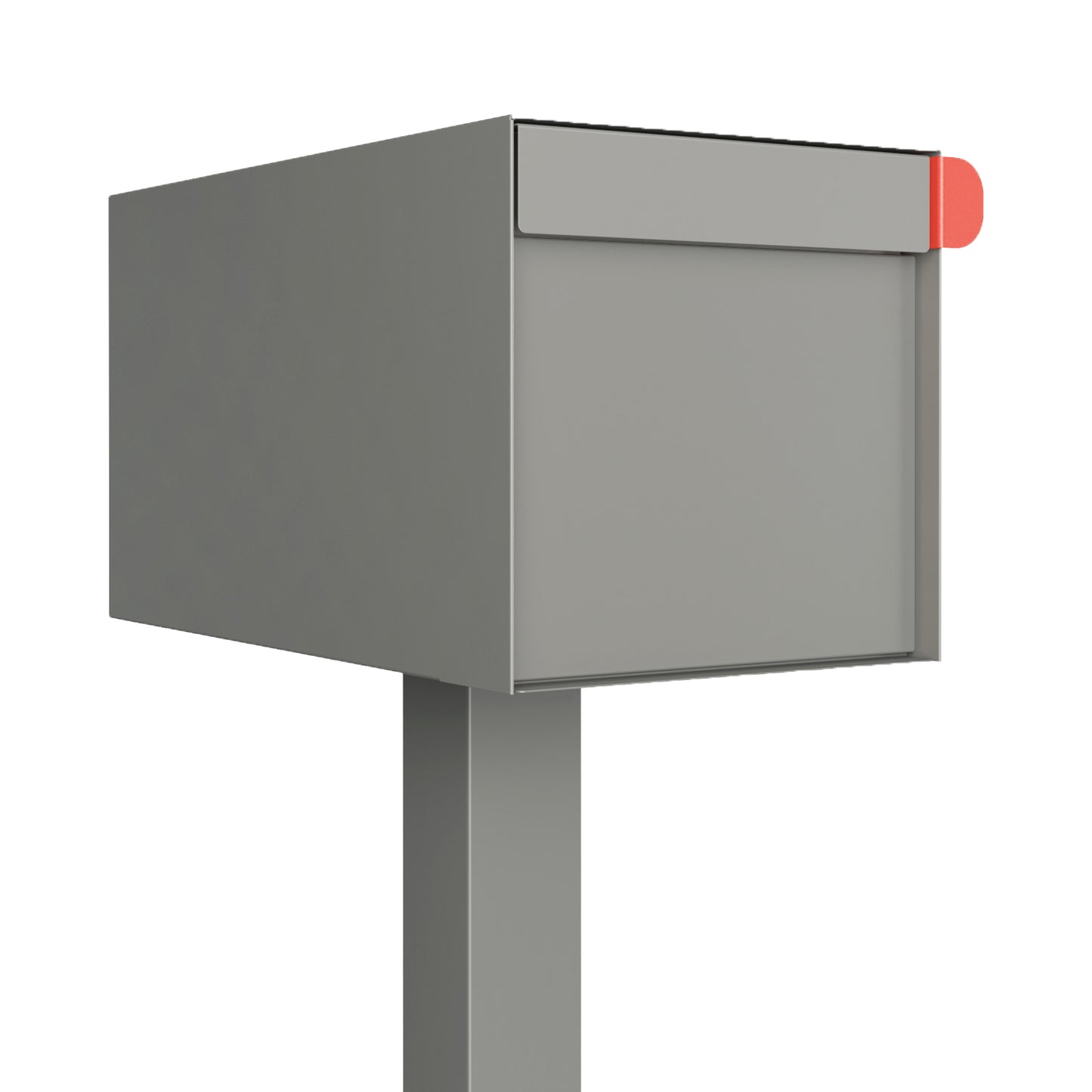 TOWN SQUARE Mailbox by Bravios - Large capacity mailbox with post - Gray