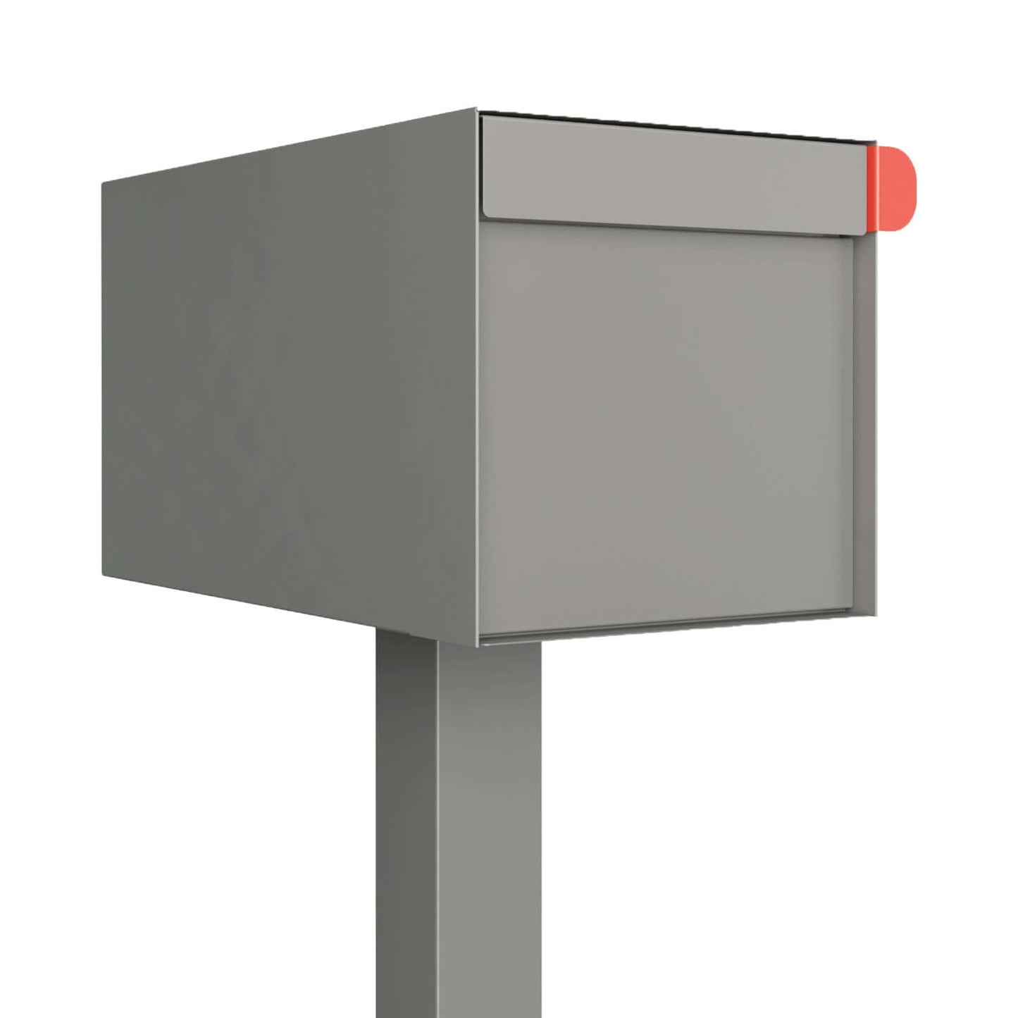 TOWN SQUARE Mailbox by Bravios - Large capacity mailbox with post - Gray