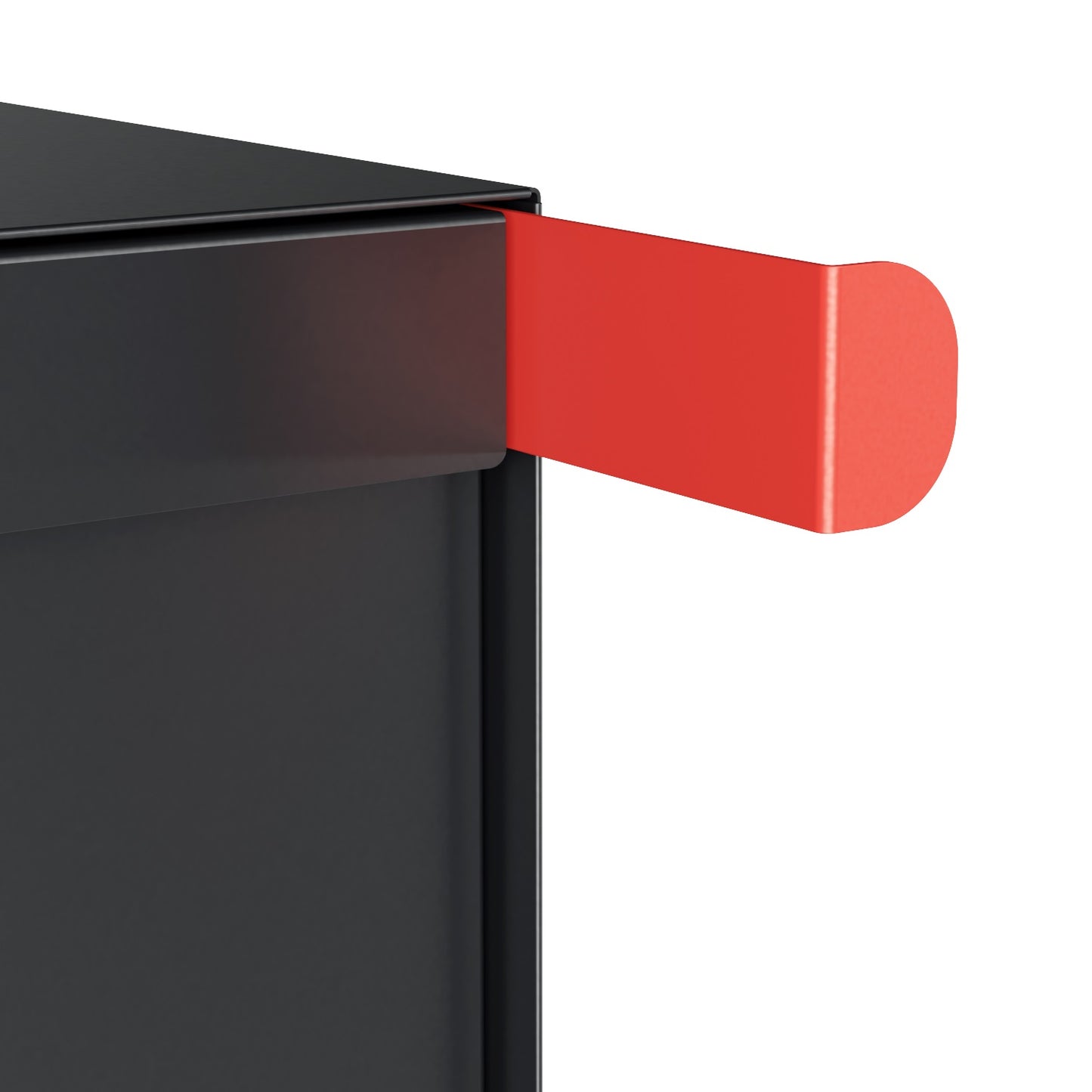 TOWN SQUARE Mailbox by Bravios - Large capacity mailbox with post - Black