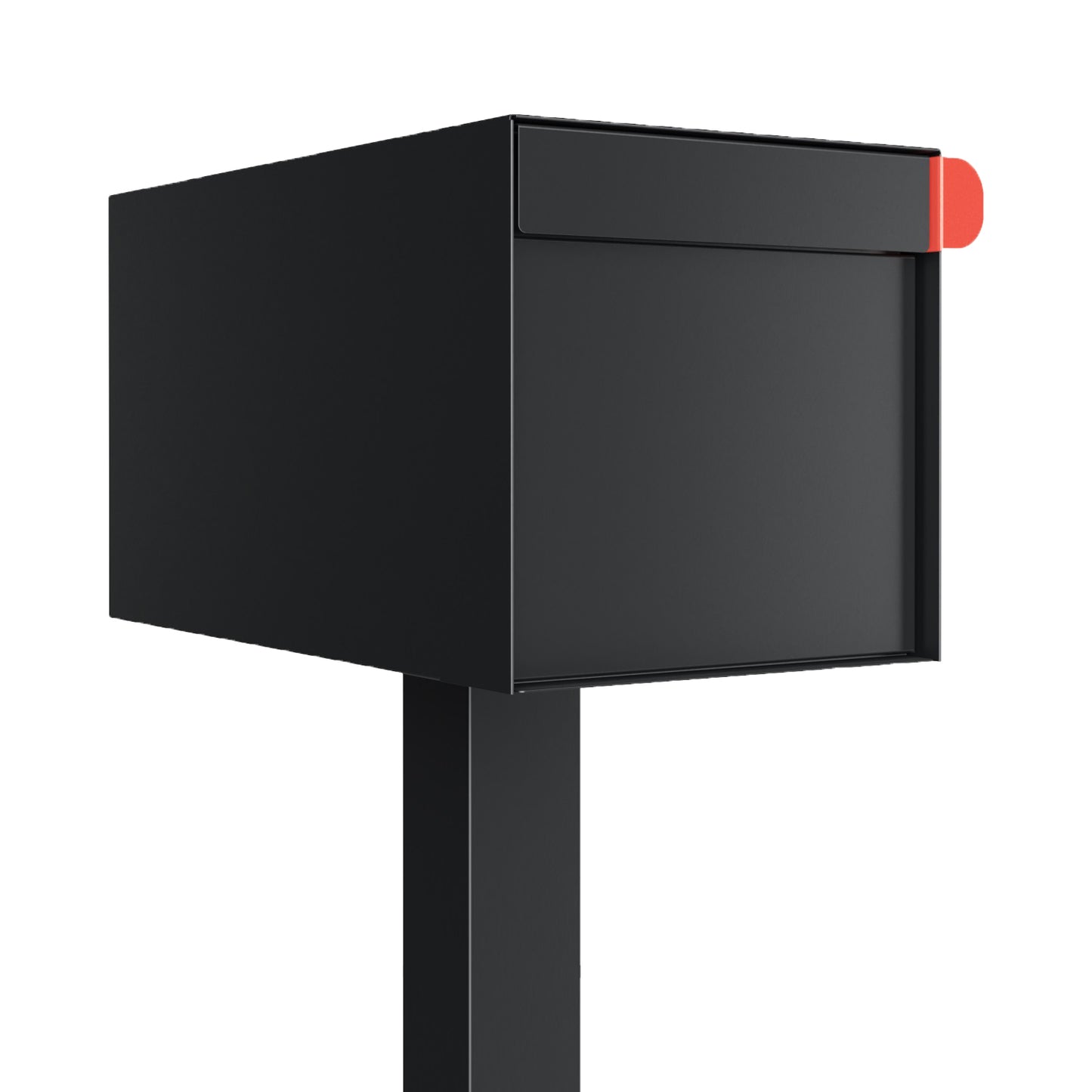 TOWN SQUARE Mailbox by Bravios - Large capacity mailbox with post - Black