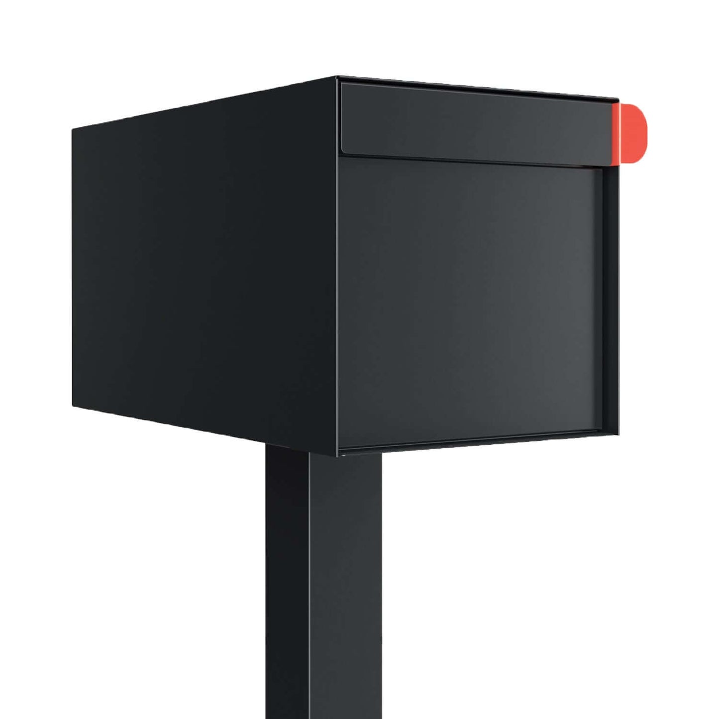 TOWN SQUARE Mailbox by Bravios - Large capacity mailbox with post - Black