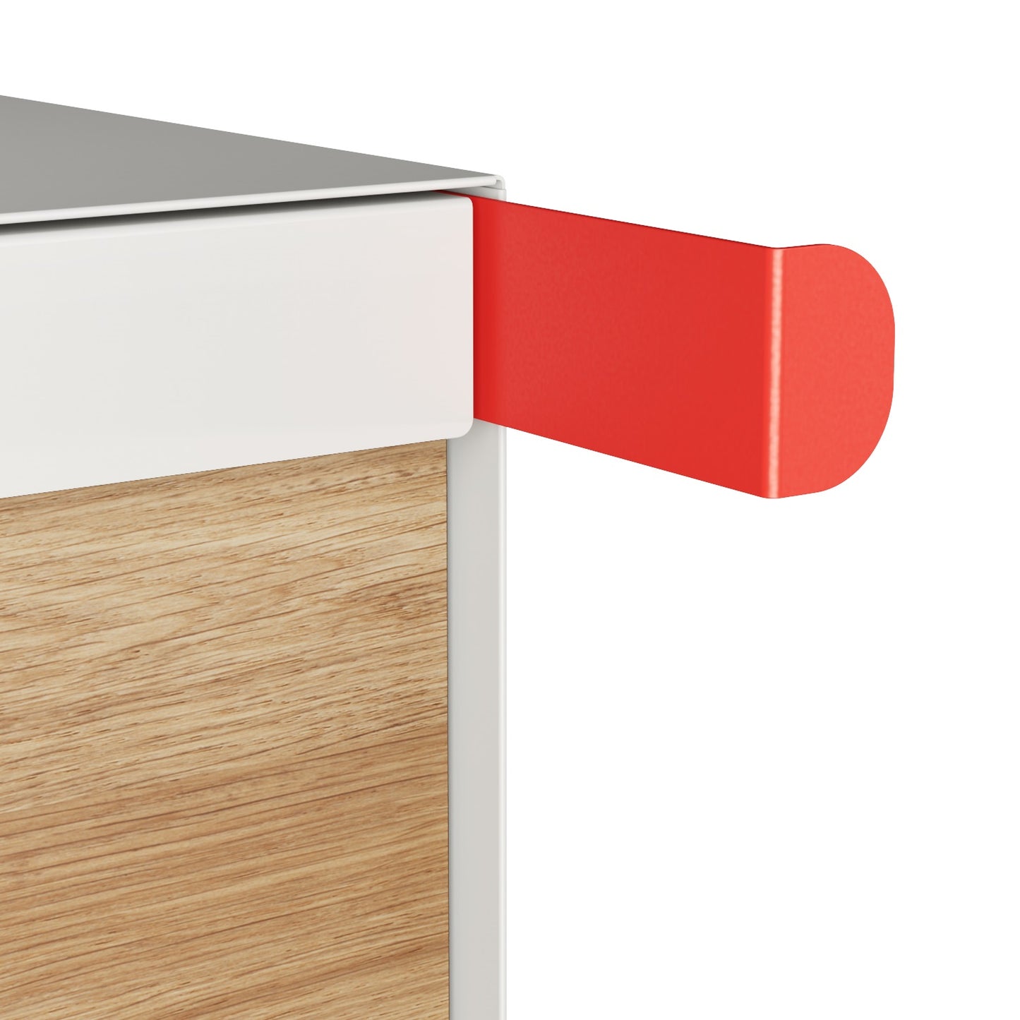 Town Square by Bravios - Large Capacity Mailbox with Post - White with Voyager Wood Panel