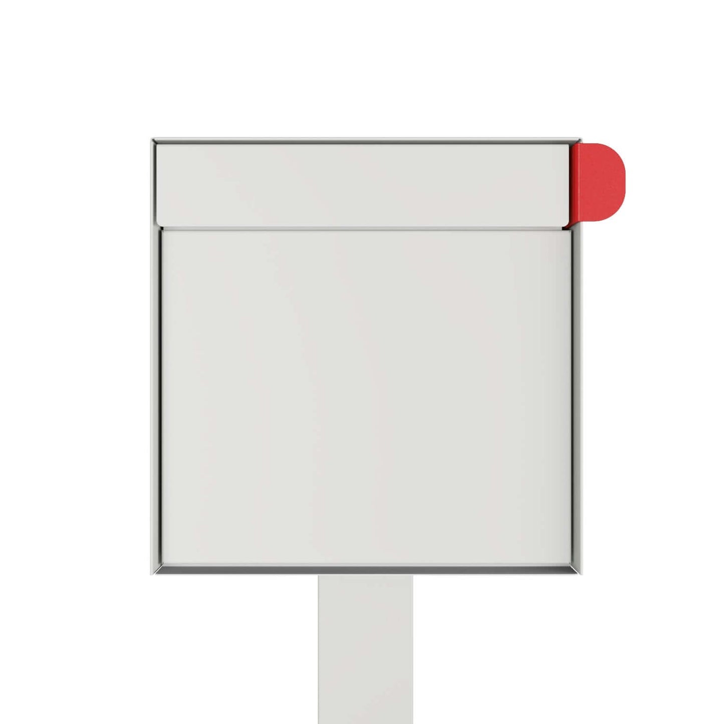 TOWN SQUARE Mailbox by Bravios - Large capacity mailbox with post - White