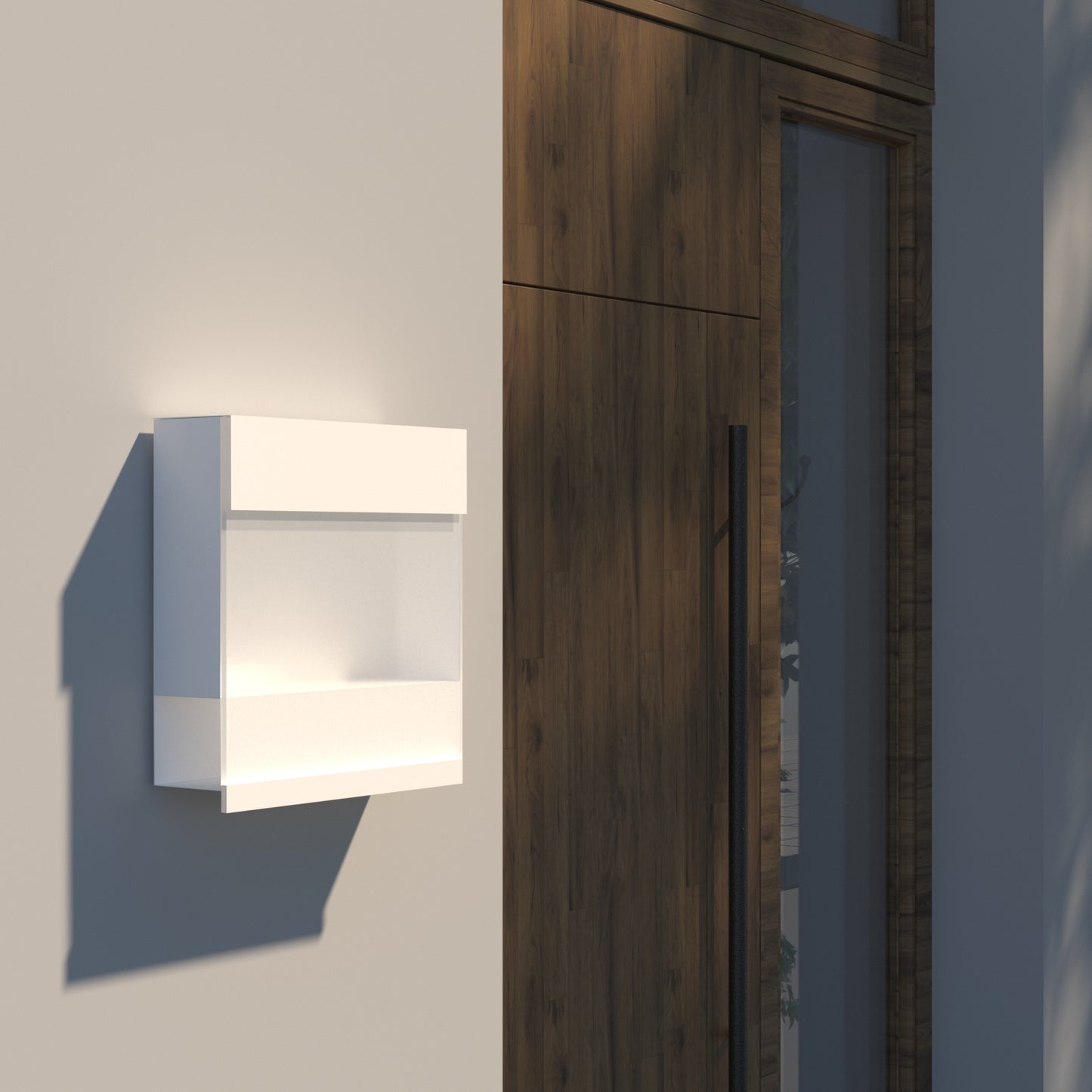 MANHATTAN by Bravios - Wall-mounted stainless steel mailbox with translucent white front panel