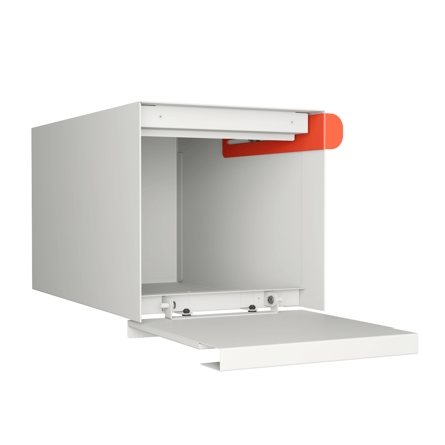 TOWN SQUARE Mailbox by Bravios - Large capacity mailbox with post - White