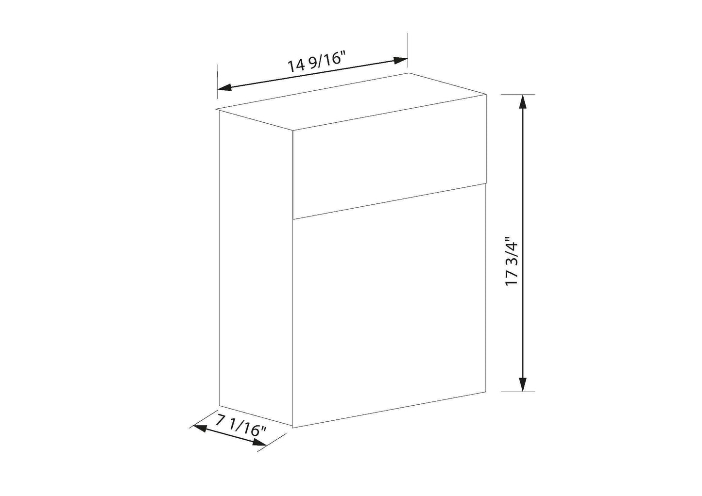 ALTO by Bravios - Modern wall-mounted stainless steel mailbox