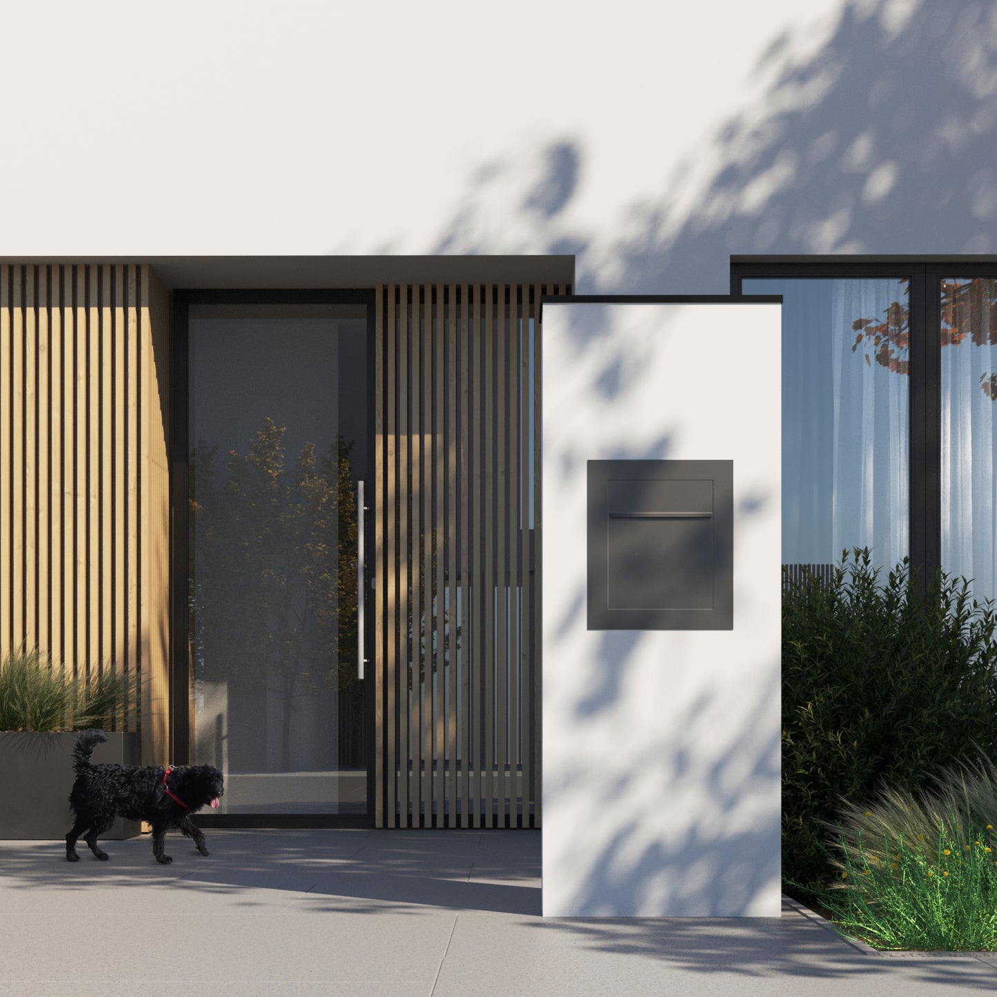 BARI by Bravios - Modern built-in anthracite mailbox