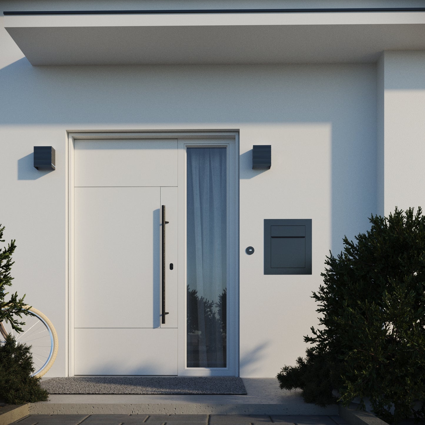 BARI by Bravios - Modern built-in anthracite mailbox