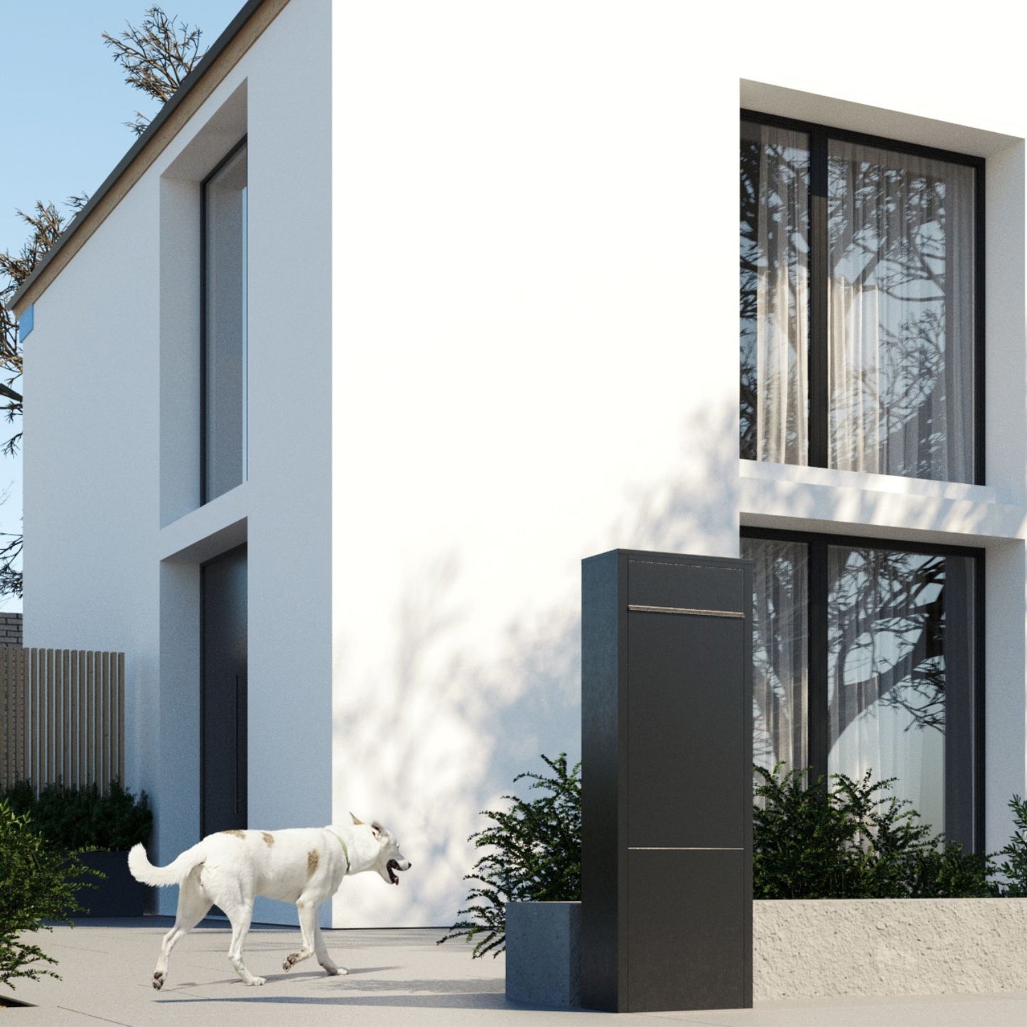 BIG BOX by Bravios - Modern stand-alone mailbox in stainless steel