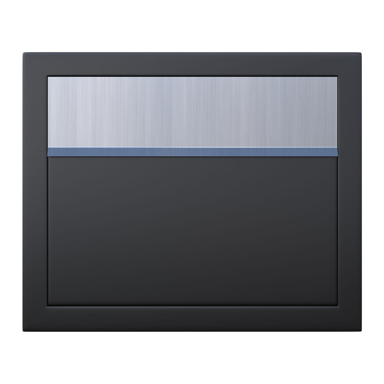 ELEGANCE by Bravios - Modern wall-mounted black mailbox with stainless steel accents