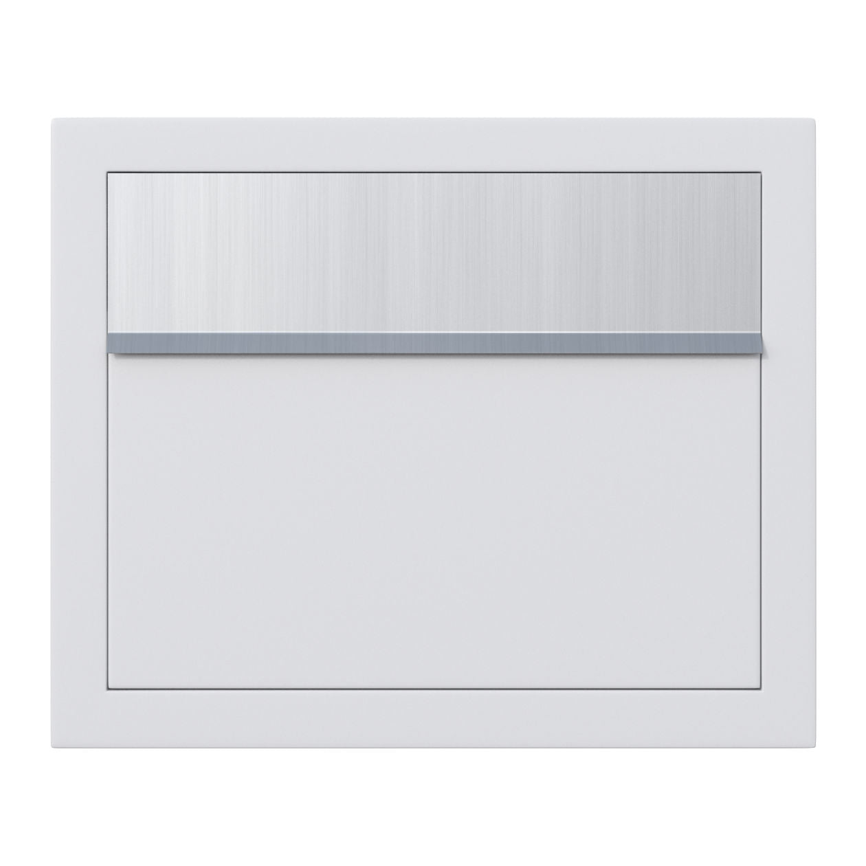 ELEGANCE by Bravios - Modern wall-mounted white mailbox with stainless steel accents