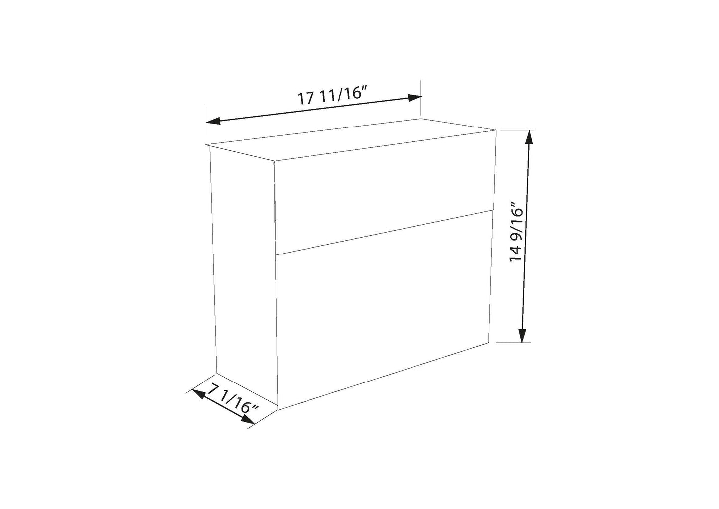 MOLTO by Bravios - Modern wall-mounted anthracite mailbox