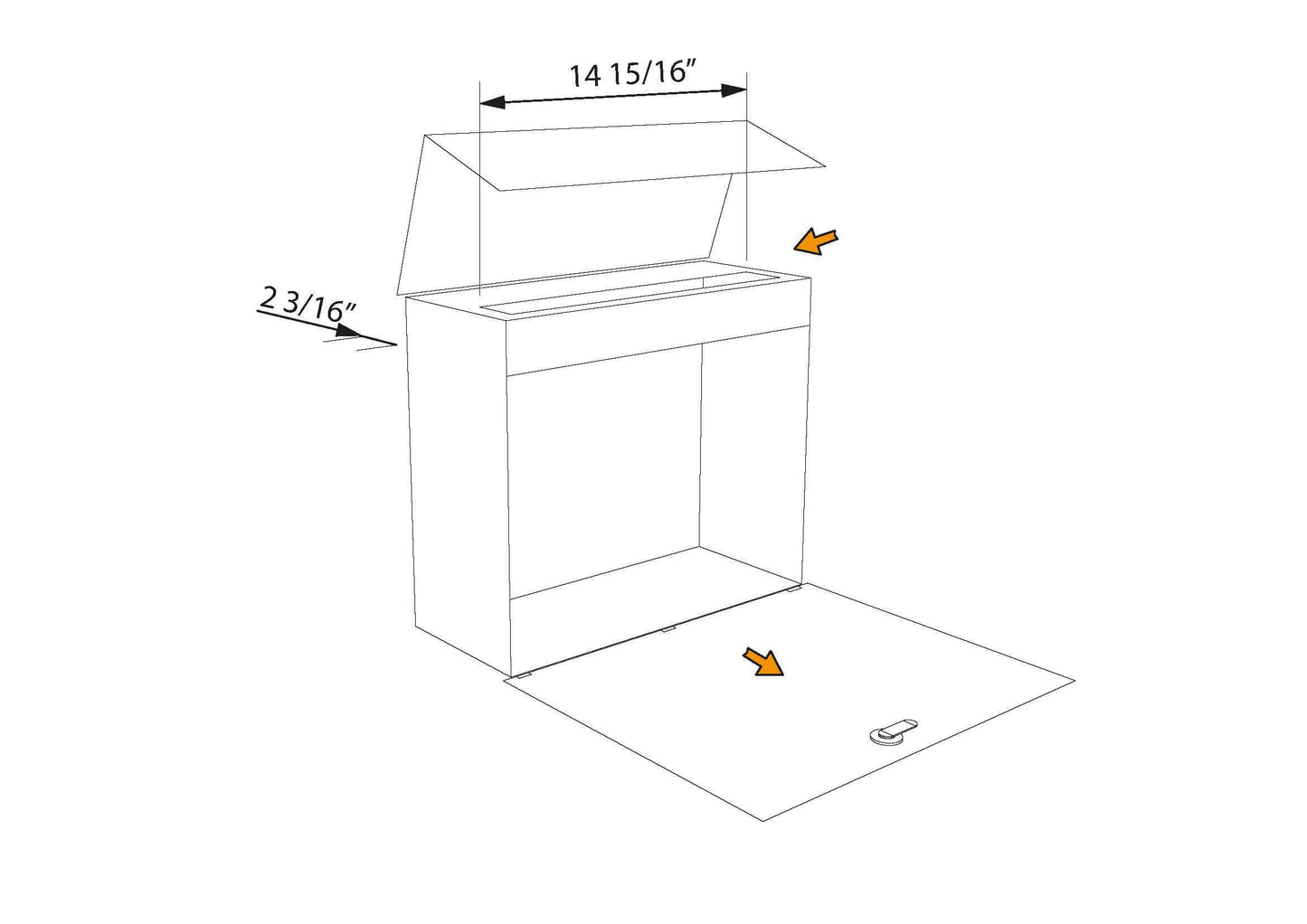 MOLTO by Bravios - Modern wall-mounted white mailbox with stainless steel flap