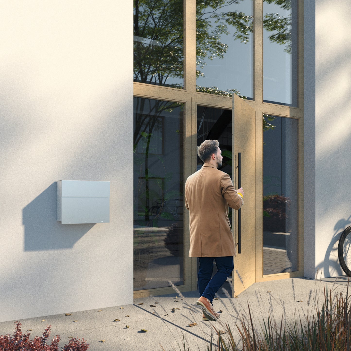MOLTO by Bravios - Modern wall-mounted anthracite mailbox